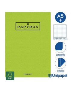 LIBRETA GRAPADA GOFRADA A5+ 48 HOJAS 90GR. 4X4 COLORES SURTIDOS PAPYRUS 88430599 (x10 unidades)