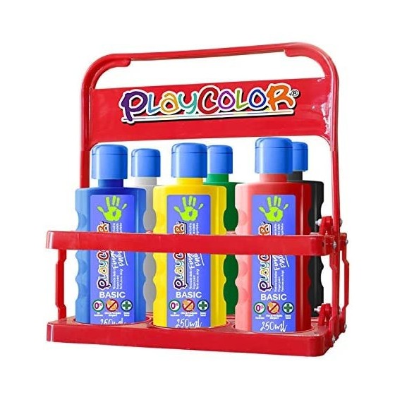 FINGER PAINT BASIC 40ML. 6 COLORES SURTIDOS PLAYCOLOR 17591.