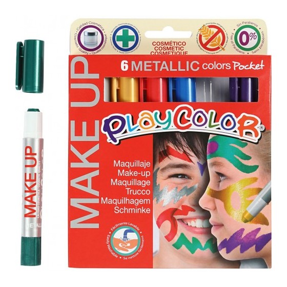 POCKET MAKE UP METALLIC 6 COLORES SURTIDOS PLAYCOLOR 01011