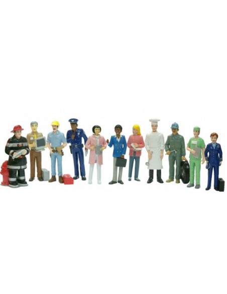 JUEGO FIGURAS OFICIOS Y PROFESIONES CAJA DE 11 UNIDADES MINILAND 27388