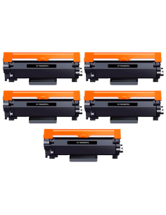Compatible Pack 5 x Toner Brother TN2420 TN2410 - Alta Capacidad