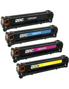 Pack 4 x Toner Compatible CB540A / CB541A / CB542A / CB543A