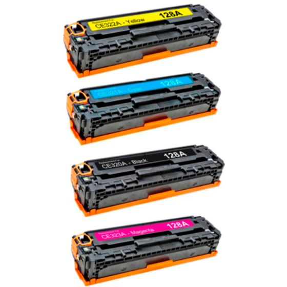 Pack 4 x Toner Compatible HP CE320A / CE321A / CE322A / CE323A