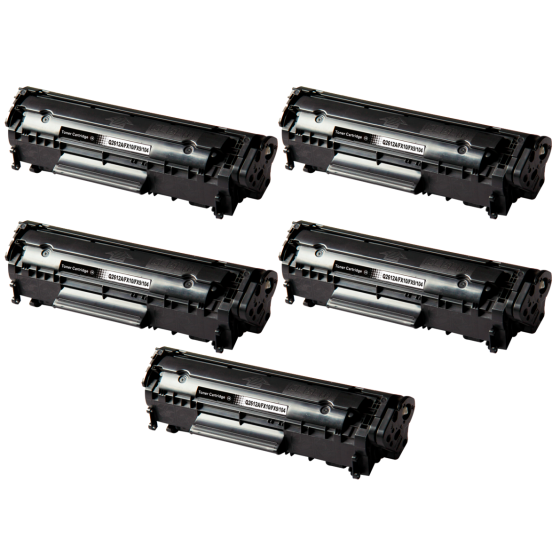 Pack 5 x Toner Compatible HP Q2612A Nº 12A