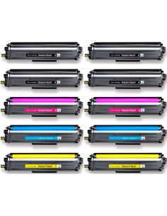 Compatible Pack 10 x Toner Brother TN243 / TN247 Con Chip