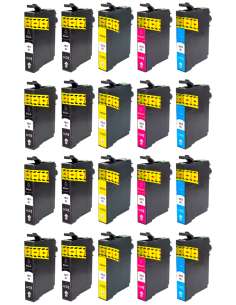 Pack 20 x Tinta Compatible EPSON 18XL T1811 / 2/3/4