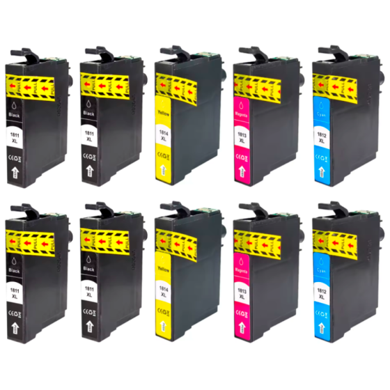 Pack 10 x Tinta Compatible Epson 18XL T1811 /2/3/4