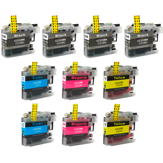 Pack 10 x Tinta Compatible BROTHER LC123XL V3