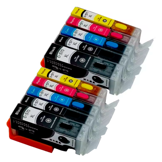 Compatible Pack 10 x Tinta CANON PGI-570 XL / CLI-571 XL
