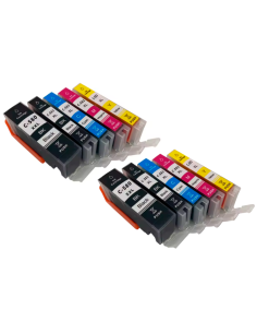 Compatible Pack 10 x Tinta CANON PGI580 XXL / CLI581 XXL