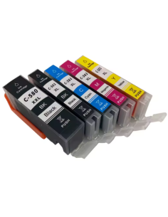 Compatible Pack 5 x Tinta CANON PGI580 XXL / CLI581 XXL