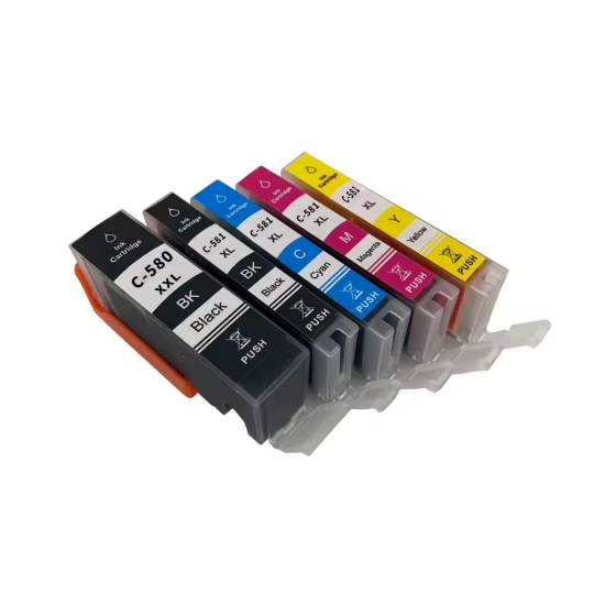 Compatible Pack 5 x Tinta CANON PGI580 XXL / CLI581 XXL