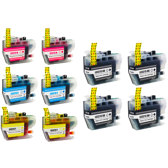 Pack x10 Brother LC3213  LC3211 Cartuchos LC-3213