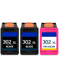 Pack 3 x Tinta Compatible HP 302XL V3 F6U68AE / F6U67AE