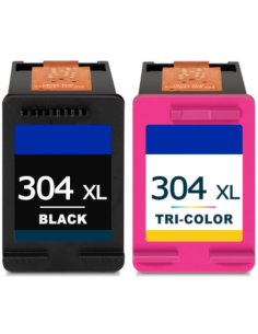 Pack 2 x Tinta Compatible HP 304XL V3 N9K08AE / N9K07AE