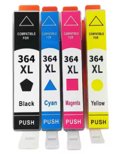 Pack 4 x Tinta Compatible HP 364XL