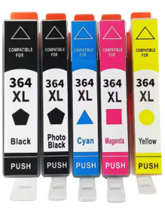 Pack 5 x Tinta Compatible HP 364XL