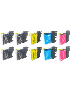 Compatible Pack 10 x Tinta BROTHER LC980  LC1100 LC-980