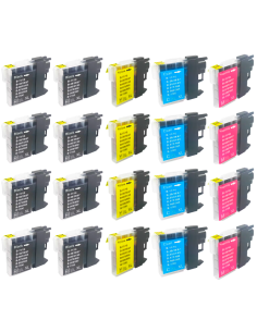 Compatible Pack 20 x Tinta BROTHER LC980  LC1100 LC-980