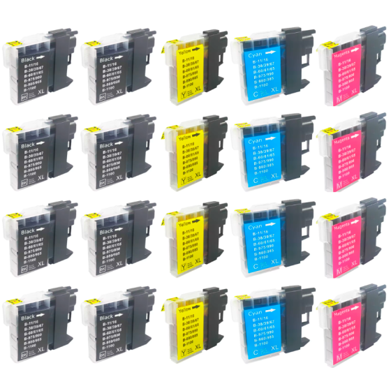 Compatible Pack 20 x Tinta BROTHER LC980  LC1100 LC-980