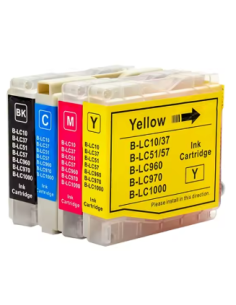 Compatible Pack 4 x Tinta BROTHER LC1000XL / LC970XL