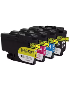 Compatible Brother LC-424 Pack de 4 Cartuchos de Tinta LC424