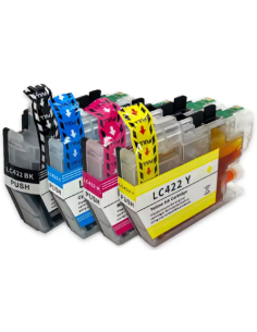 Compatible Brother LC422XL Pack de 4 Cartuchos Tinta LC422XL
