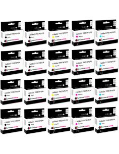 CARTUCHOS DE TINTA EPSON T0711/2/3/4 COMPATIBLES PACK 20 COLORES.