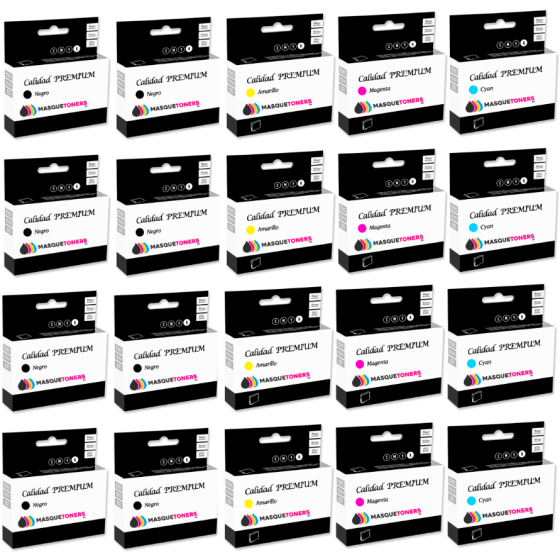 CARTUCHOS DE TINTA EPSON T0711/2/3/4 COMPATIBLES PACK 20 COLORES.