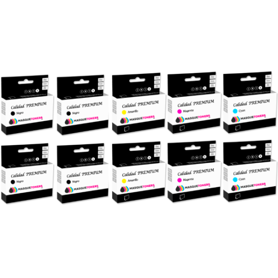 Pack 10 x Epson T0711/2/3/4 Cartuchos Compatibles 10 Colores