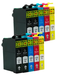 Pack 10 x Tinta Compatible EPSON T1291 / T1292 / T1293 T1294
