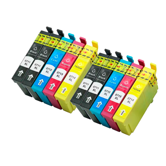 Pack 10 x Tinta Compatible Epson T0711 / T0712 / T0713 T0714
