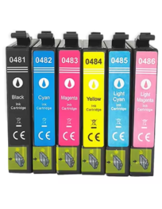 PACK 6 CARTUCHOS COMPATIBLES EPSON T0481/2/3/4/5/6. o