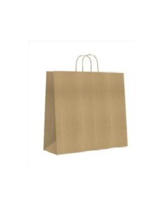 BOLSA PAPEL CON ASAS KRAFT MARRON L 32X14X40 CM BISMARK 329839
