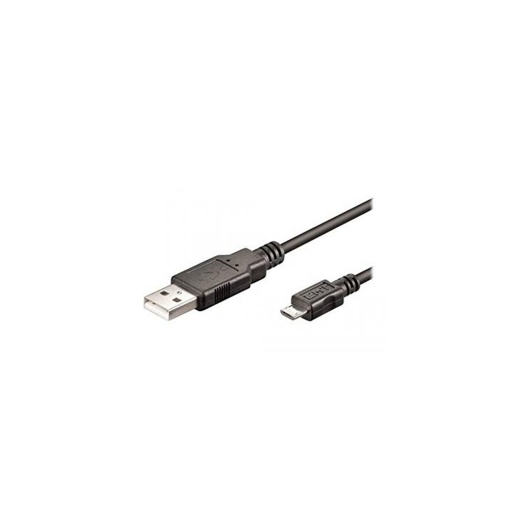 Ewent EW-UAB-010-MC cable USB 1 m USB 2.0 Micro-USB A USB A Negro