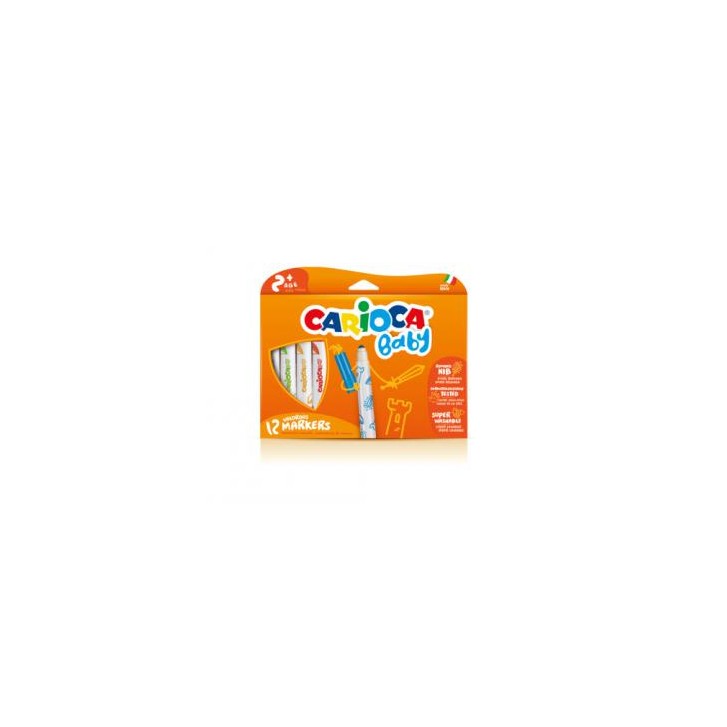 CAJA 12 ROTULADORES VALOROUS MARKER CARIOCA BABY 42814