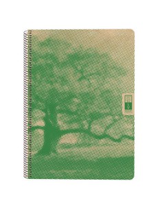 CUADERNO ESPIRAL DIN-A4 RECICLADO FSC 80 HOJAS 80G. CUADRÍCULA 5X5. 4 ELEMENTS - EARTH ESCOLOFI 130100400 (x5 unidades)