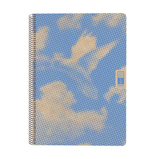 CUADERNO ESPIRAL DIN-A4 RECICLADO FSC 80 HOJAS 80G. CUADRÍCULA 5X5. 4 ELEMENTS - AIR ESCOLOFI 130100300 (x5 unidades)