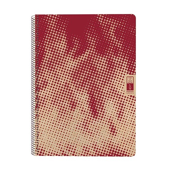 CUADERNO ESPIRAL DIN-A4 RECICLADO FSC 80 HOJAS 80G. CUADRÍCULA 5X5. 4 ELEMENTS - FIRE ESCOLOFI 130100200 (x5 unidades)