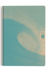 CUADERNO ESPIRAL DIN-A4 RECICLADO FSC 80 HOJAS 80G. CUADRÍCULA 5X5. 4 ELEMENTS - WATER ESCOLOFI 130100100 (x5 unidades)