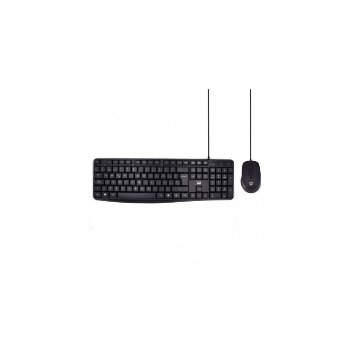 Ewent EW3006 teclado USB QWERTY Español Negro