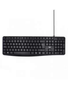 Ewent EW3001 teclado USB QWERTY Español Negro
