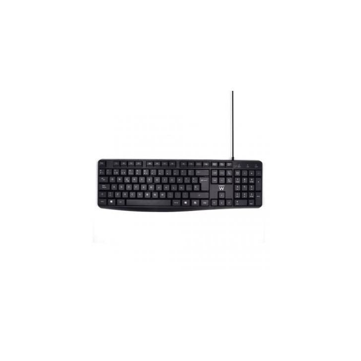 Ewent EW3001 teclado USB QWERTY Español Negro