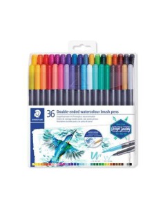 ESTUCHE DE PLÁSTICO CON 36 ROTULADORES, COLORES SURTIDOS STAEDTLER 3001 TB36