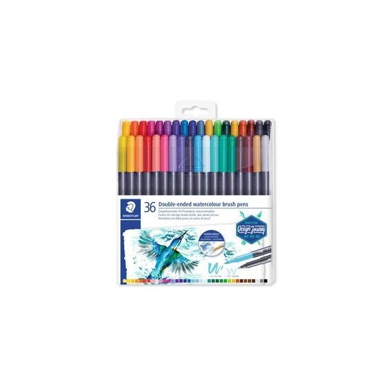 ESTUCHE DE PLÁSTICO CON 36 ROTULADORES, COLORES SURTIDOS STAEDTLER 3001 TB36