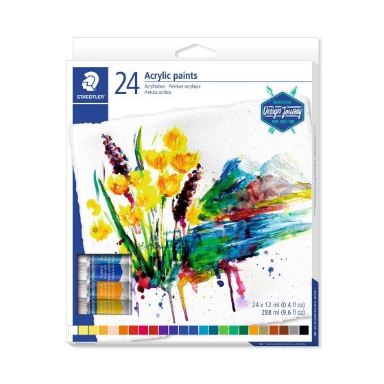 ESTUCHE DE CARTÓN CON 24 TUBOS DE COLORES SURTIDOS STAEDTLER 8500 C24