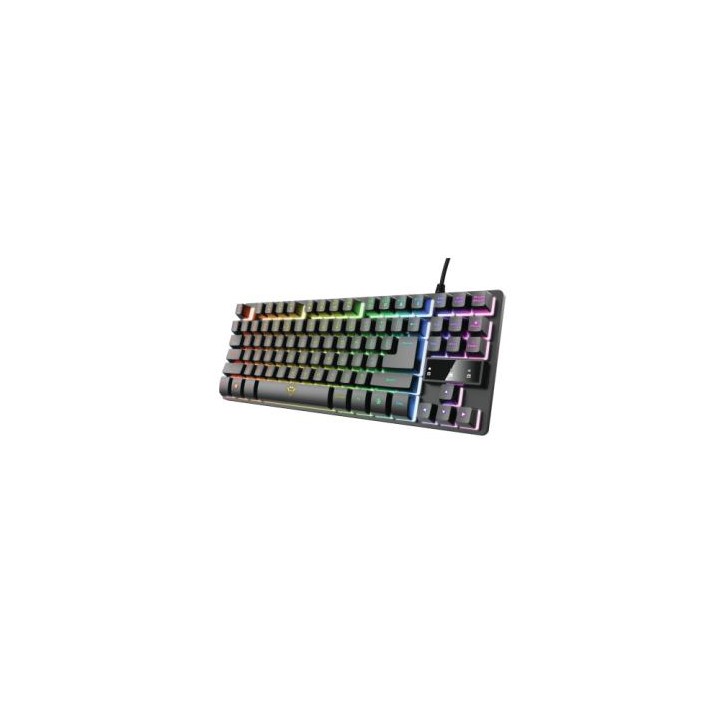 Trust GXT 833 Thado teclado USB Español Negro, Plata