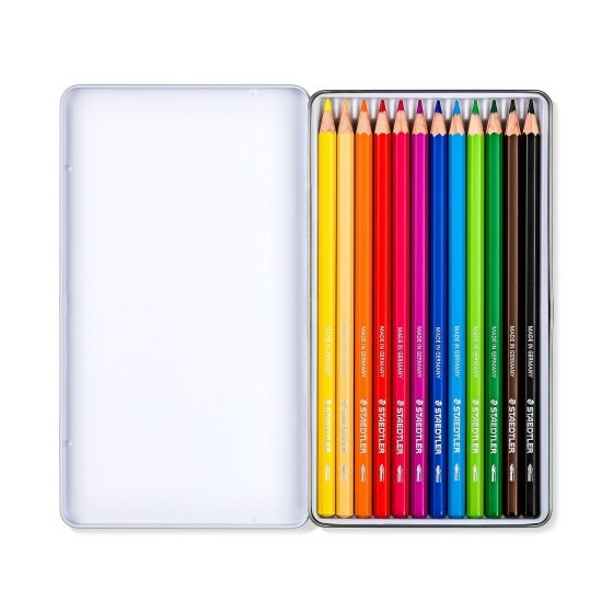 ESTUCHE METÁLICO CON 12 LÁPICES, COLORES SURTIDOS STAEDTLER 146C M12