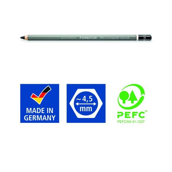 BLÍSTER CON 3 LÁPICES (1 X 100C-S, 100C-M Y 100C-H + 1 DIFUMINADOR STAEDTLER 100C SBK4