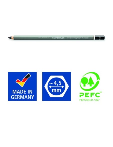 BLÍSTER CON 3 LÁPICES (1 X 100C-S, 100C-M Y 100C-H + 1 DIFUMINADOR STAEDTLER 100C SBK4